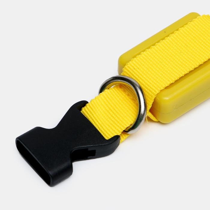 Ошейник светящийся узкий для небольших собак, 26 х 1,5 см, жёлтый Ошейник светящийся узкий для небольших собак, 26 х 1,5 см, жёлтый