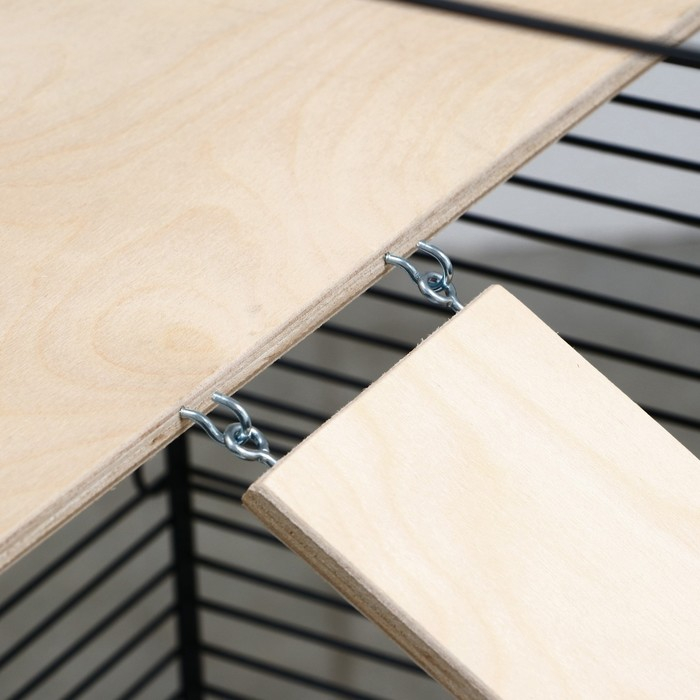 Клетка для шиншиллы (2 деревянные полки), 58 х 40 х 90 см микс цветов Клетка для шиншиллы (2 деревянные полки), 58 х 40 х 90 см микс цветов