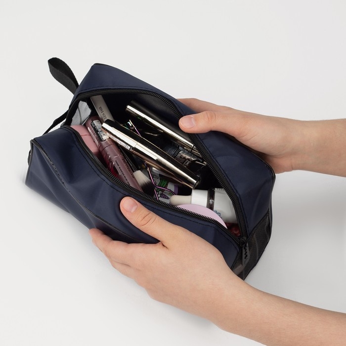 Косметичка на молнии, цвет синий Косметичка на молнии, цвет синий