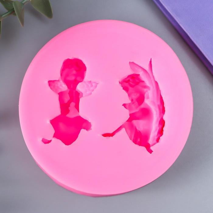 Молд силикон Молд силикон "Два ангелочка" 2 предмета 8х8х2 см