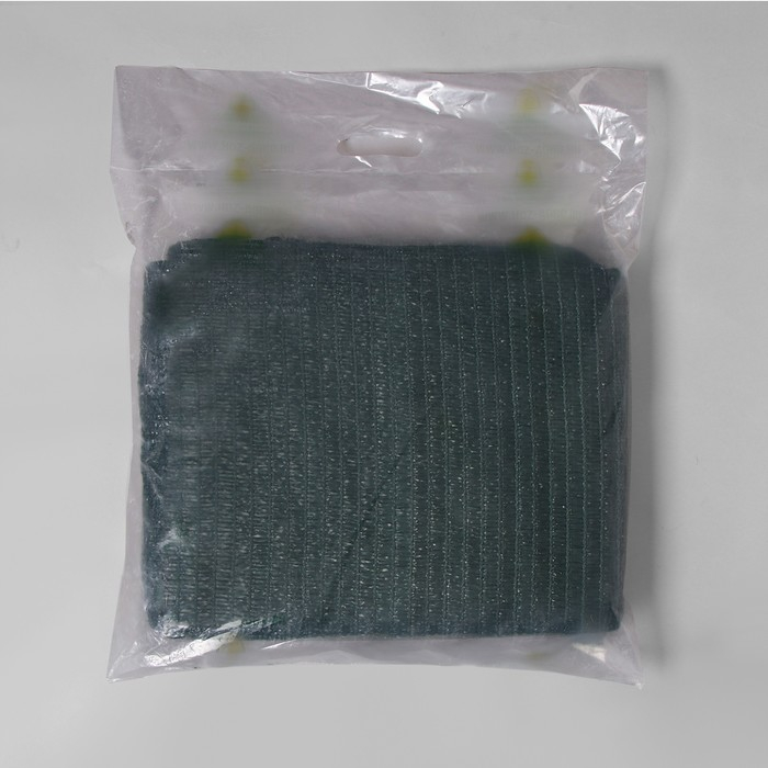 Сетка затеняющая, 5 × 3 м, плотность 55 г/м², зелёная, в наборе 15 клипс