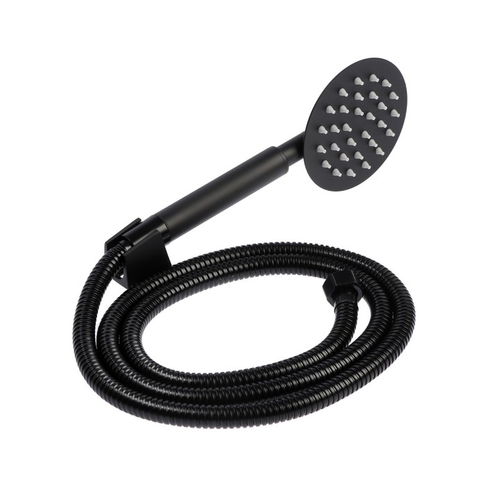 Смеситель для ванны ZEIN Z2649F, короткий излив, душевой набор, нержавеющая сталь, черный Смеситель для ванны ZEIN Z2649F, короткий излив, душевой набор, нержавеющая сталь, черный