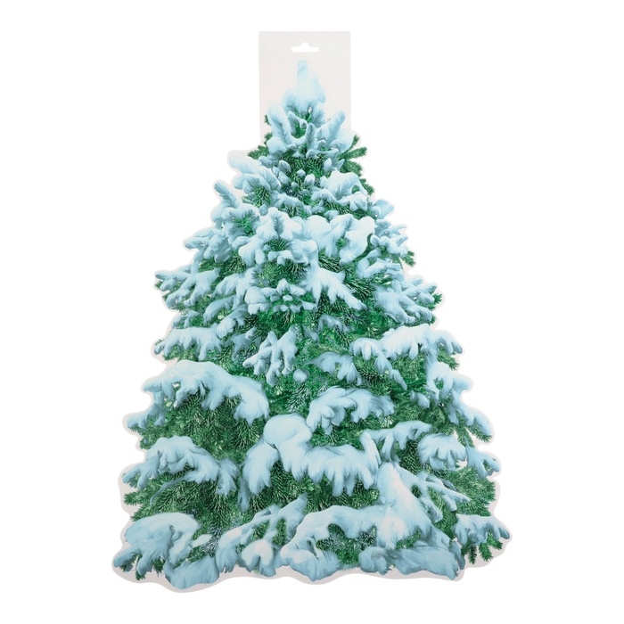 Плакат вырубной Плакат вырубной "Ель зимняя" двухсторонний, 50 х 35 см