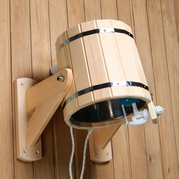 Обливное устройство из кедра, 12 л, с нержавеющей вставкой Обливное устройство из кедра, 12 л, с нержавеющей вставкой