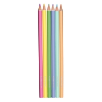 Карандаши 6 цветов ErichKrause Inspiration Pastel, дерево, шестигранные, мягкий 3.0 мм грифель пастельной палитры, пластиковый футляр, европодвес