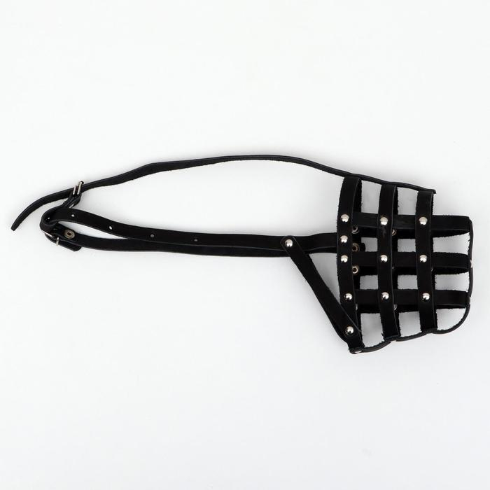 Намордник № 3, немецкая овчарка сука (длина по носу 9 см, обхват морды 32 см), чёрный Намордник № 3, немецкая овчарка сука (длина по носу 9 см, обхват морды 32 см), чёрный