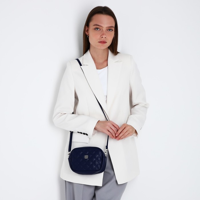 Сумка кросс-боди на молнии, цвет синий Сумка кросс-боди на молнии, цвет синий