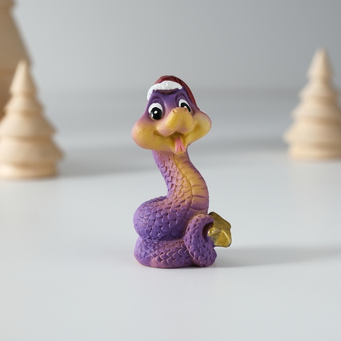 Сувенир полистоун Сувенир полистоун "Фиолетовая змейка" МИКС 4х3х5 см
