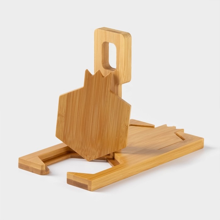 Набор фарфоровых кружек на бамбуковой подставке BellaTenero, 4 предмета: 2 кружки 220 мл, 2 подставки, цвет белый