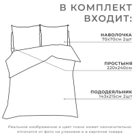 Постельное бельё Этель дуэт «Тюльпаны» (вид 1) 143*215 см - 2 шт, 220*240 см, 70*70 см -2 шт