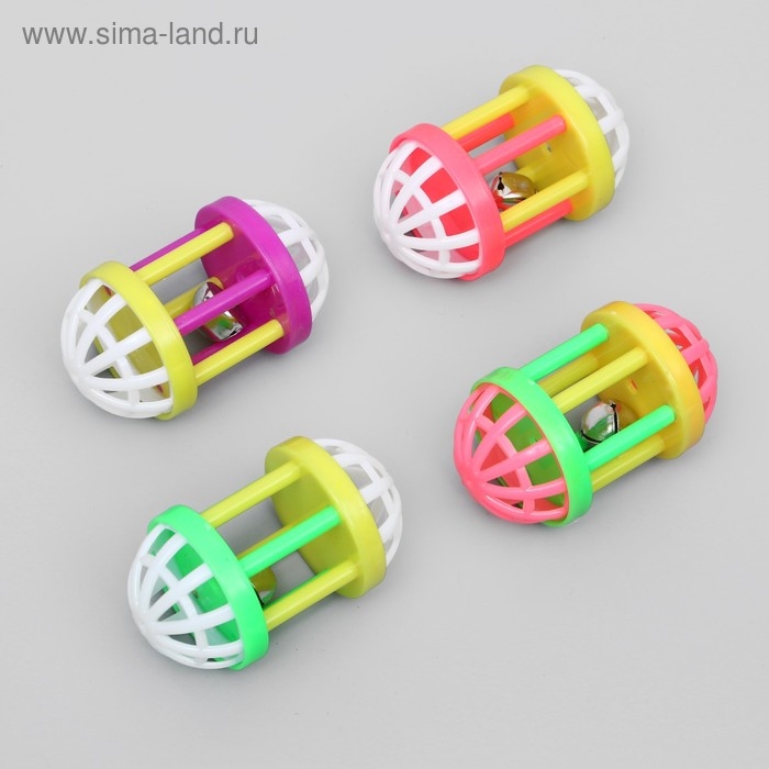 Игрушка для кошек с бубенчиком  Игрушка для кошек с бубенчиком "Амфитеатр", 6,8 х 4 см, микс цветов