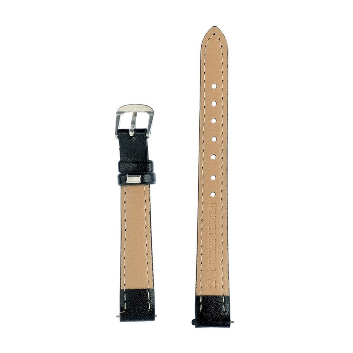 Ремешок для часов Ремешок для часов "Соломон", 12 мм, натуральная кожа, l-18 см, черный
