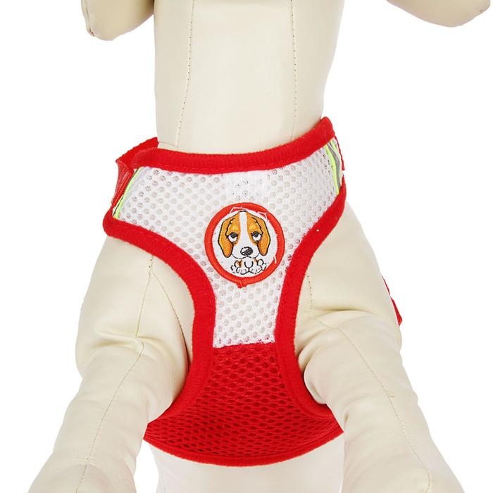 Шлейка регулируемая дышащая, светоотражающая, размер L (ОШ+ОГ 92-125 см), красная Шлейка регулируемая дышащая, светоотражающая, размер L (ОШ+ОГ 92-125 см), красная