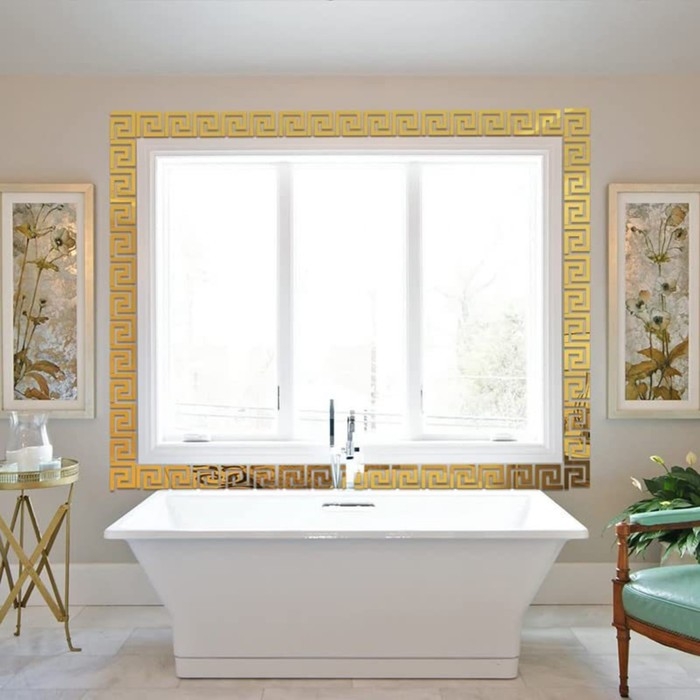 Наклейки интерьерные Наклейки интерьерные "Лабиринт", зеркальные, декор настенный, набор 10 шт, 10 х 10 см