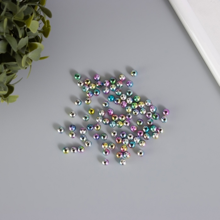 Бусины для творчества пластик Бусины для творчества пластик "Хамелеон" набор 10 гр 0,6х0,6 см