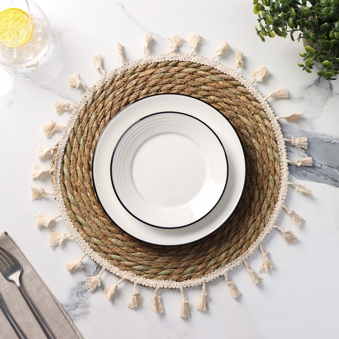 Салфетка сервировочная на стол Доляна «Фина», d=30 см Салфетка сервировочная на стол Доляна «Фина», d=30 см