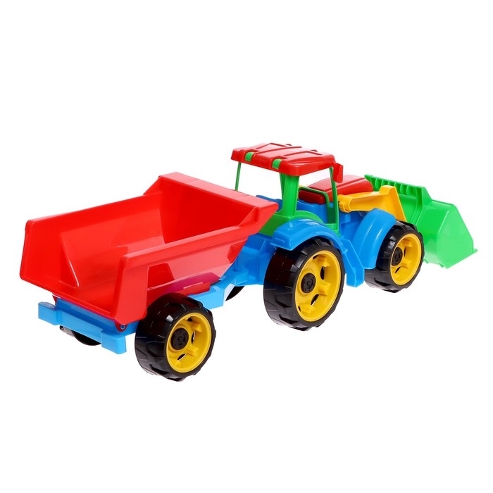 Трактор «Трудяга», с прицепом, МИКС Трактор «Трудяга», с прицепом, МИКС