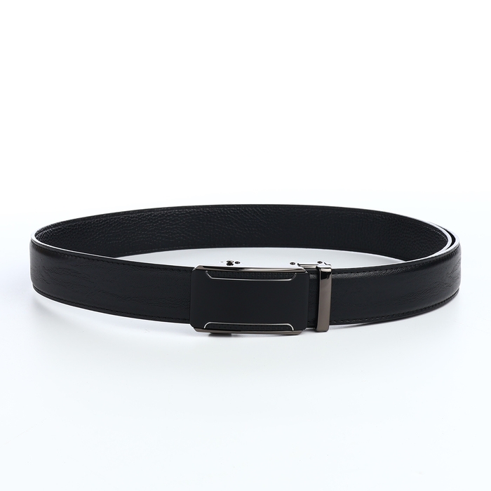 Ремень мужской, ширина 3,5 см, пряжка автомат, цвет чёрный Ремень мужской, ширина 3,5 см, пряжка автомат, цвет чёрный