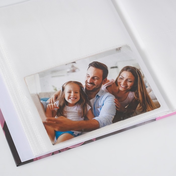 Фотоальбом на 80 фото 10х15 см Фотоальбом на 80 фото 10х15 см "Бабочка в цветах 3D" в коробке МИКС 5,3х19х23 см