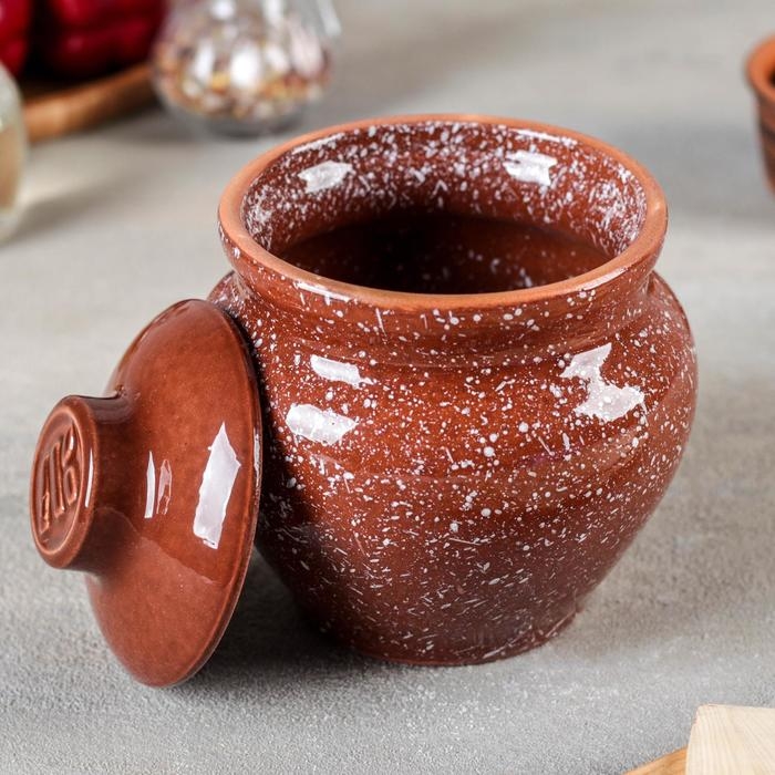 Горшочек традиционный «Мрамор коричневый», 600 мл Горшочек традиционный «Мрамор коричневый», 600 мл