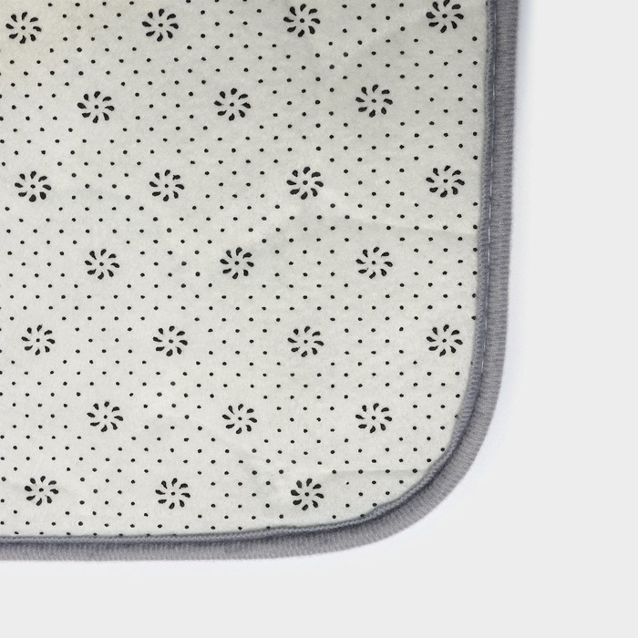 Набор ковриков для ванной и туалета Доляна «Галька, ракушки», 2 шт, 40×50 см, 50×80 см, цвет серый