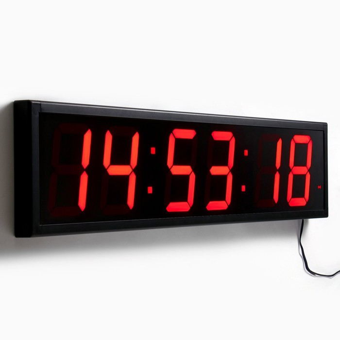 Часы электронные настенные  Часы электронные настенные "Соломон", таймер, секундомер, 97 х 8 х 23 см