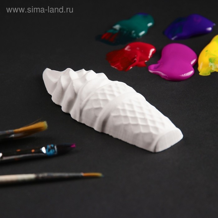 Фигура для раскраски с подвесом  Фигура для раскраски с подвесом "Рожок мороженое" 10х4х2см