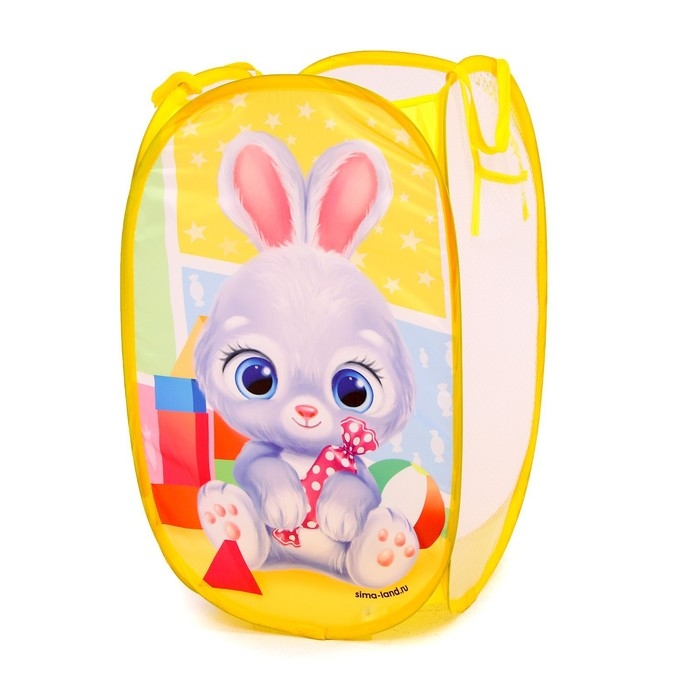 Корзина для хранения игрушек «Зайчик», 57 х 34 х 34 см, жёлтая Корзина для хранения игрушек «Зайчик», 57 х 34 х 34 см, жёлтая