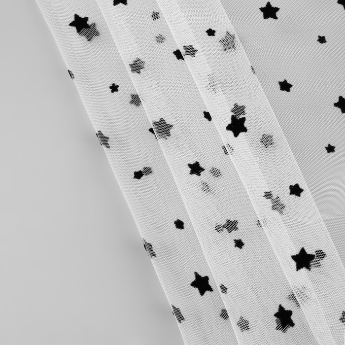 Сетка с флоком «Звёзды», 150 см, 1 ± 0,2 м, цвет белый Сетка с флоком «Звёзды», 150 см, 1 ± 0,2 м, цвет белый