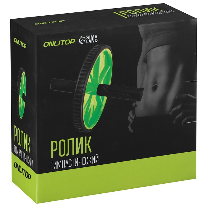 Ролик для пресса ONLYTOP, 1 колесо, с ковриком, цвета МИКС Ролик для пресса ONLYTOP, 1 колесо, с ковриком, цвета МИКС