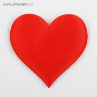 Сердечки декоративные, набор 12 шт., размер 1 шт: 6,5×5 см, цвет красный