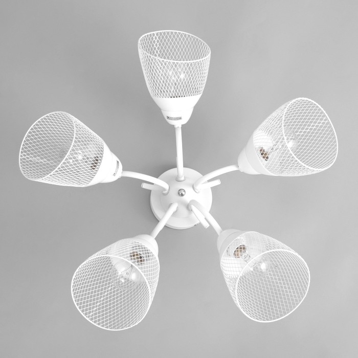 Люстра Люстра "Грэйс" 5х60Вт Е27 Белый 56х56х28см