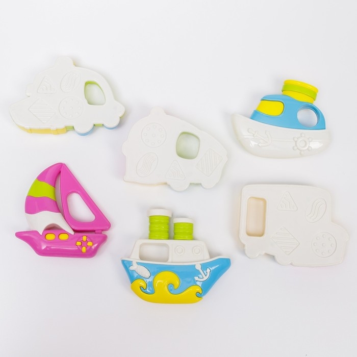 Набор погремушек «Розовый слон. Машинки», 6 шт., подарочная упаковка Набор погремушек «Розовый слон. Машинки», 6 шт., подарочная упаковка