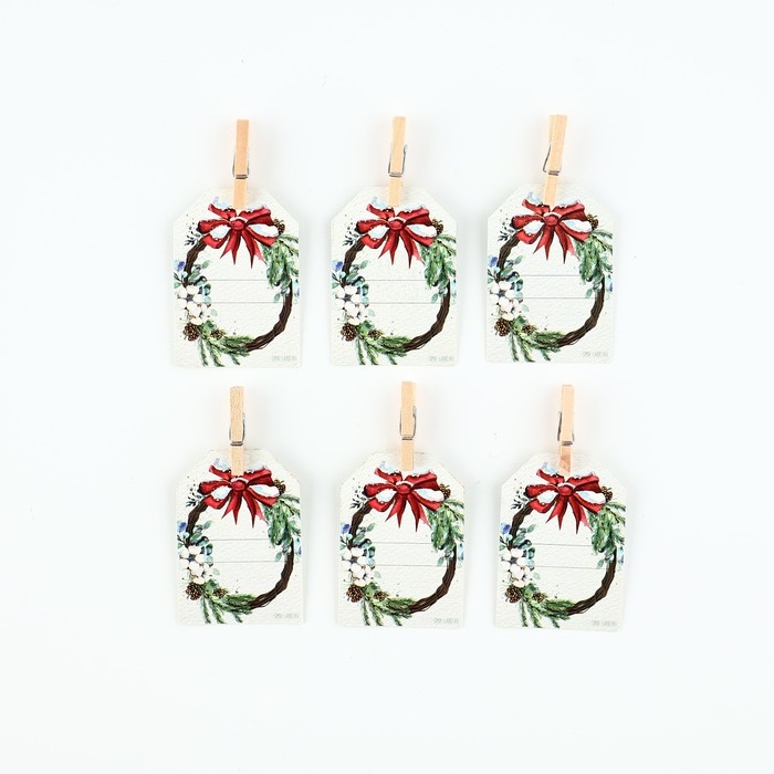 Новогодние украшения для бокалов на Новый год с предсказаниями, шильдики, 3,5 х 5 см, 6 шт. Новогодние украшения для бокалов на Новый год с предсказаниями, шильдики, 3,5 х 5 см, 6 шт.