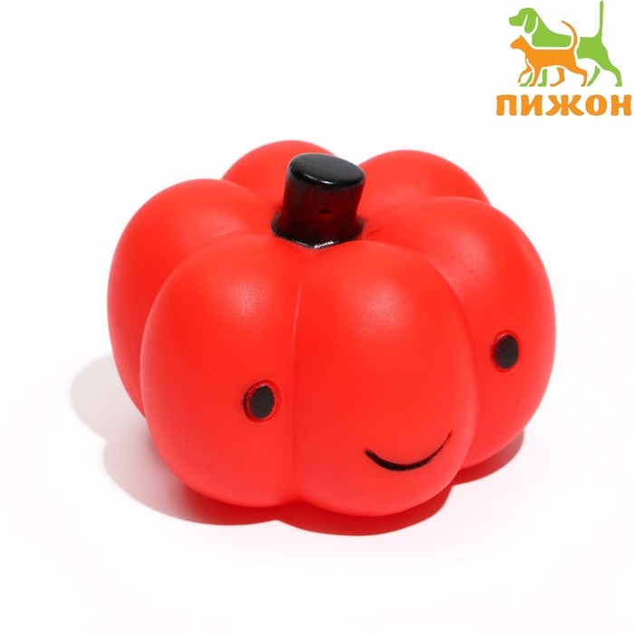 Игрушка пищащая Игрушка пищащая "Тыква" для собак, красная