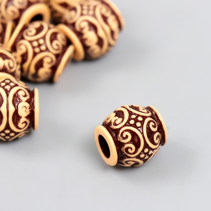 Бусины для творчества пластик Бусины для творчества пластик "Этно. Завитки" набор 20 гр d=1,5 см