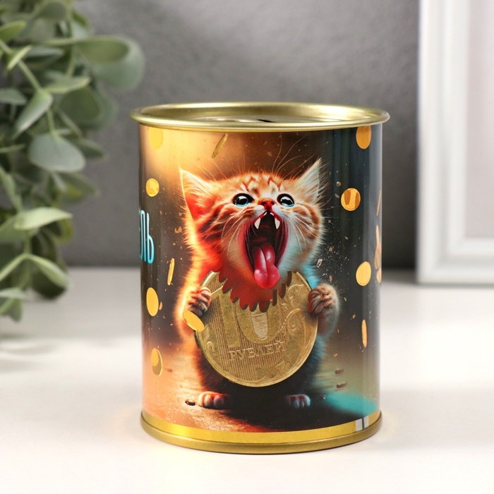 Копилка-банка металл Копилка-банка металл "Поглотитель монет"