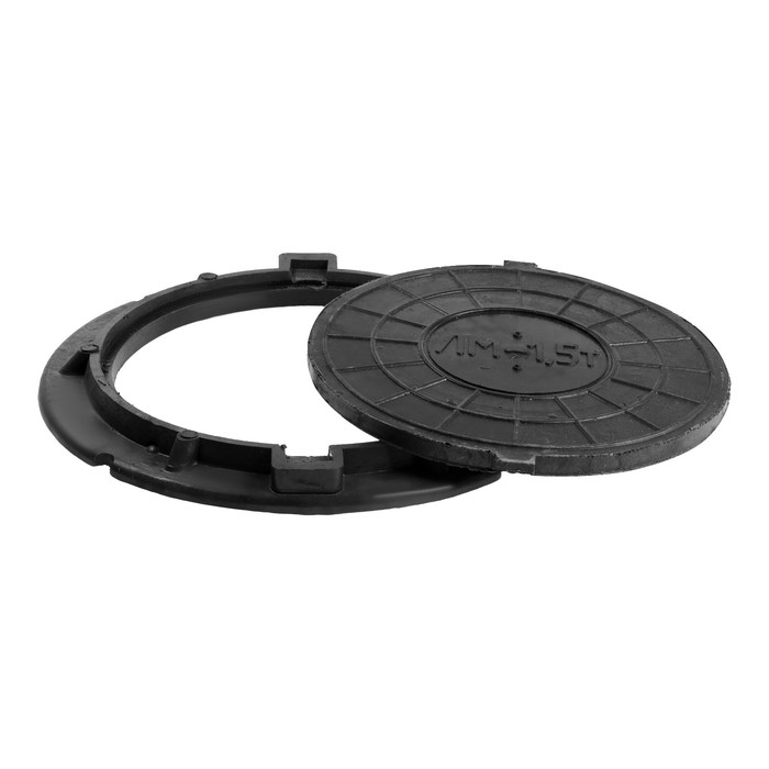 Люк полимерный, легкий, 15 кН, нагрузка до 1.5 т, черный Люк полимерный, легкий, 15 кН, нагрузка до 1.5 т, черный