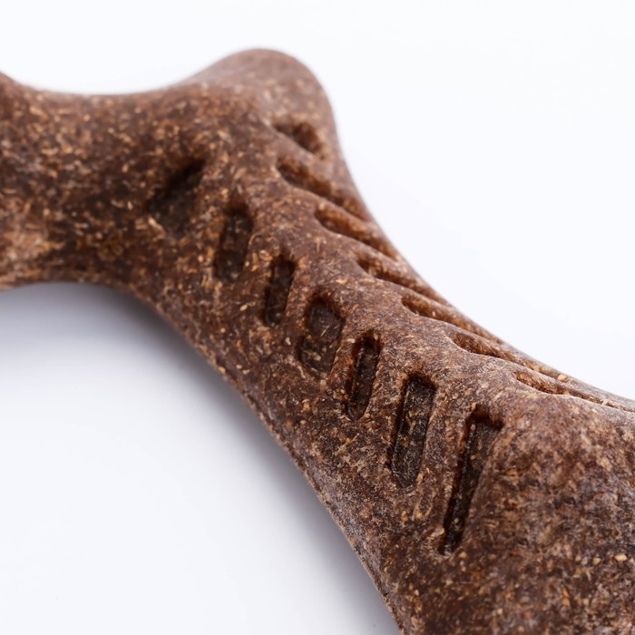 Игрушка для собак Игрушка для собак "Изогнутая кость", TPR+Бамбук, массажная,13 х 7