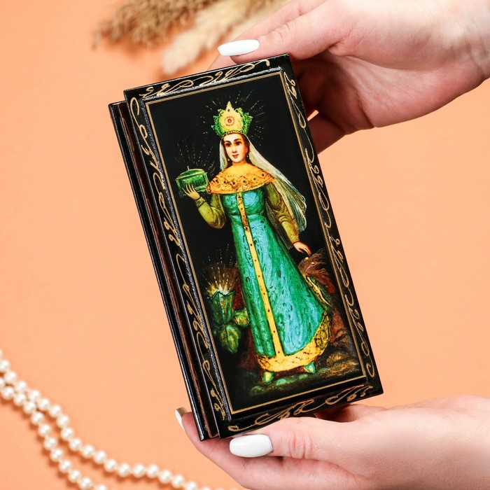 Шкатулка - купюрница «Сказки», 8,5×17 см, лаковая миниатюра Шкатулка - купюрница «Сказки», 8,5×17 см, лаковая миниатюра