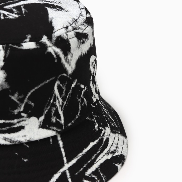 Панама детская MINAKU Панама детская MINAKU "Тай-Дай", цвет чёрный/белый, р-р 54