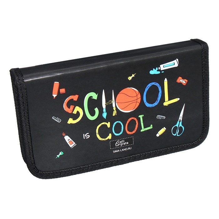Пенал 1 секция, 115 х 205 мм, с наполнением 16 предметов, Calligrata Пенал 1 секция, 115 х 205 мм, с наполнением 16 предметов, Calligrata "School" ламинированный картон, 30П26/set