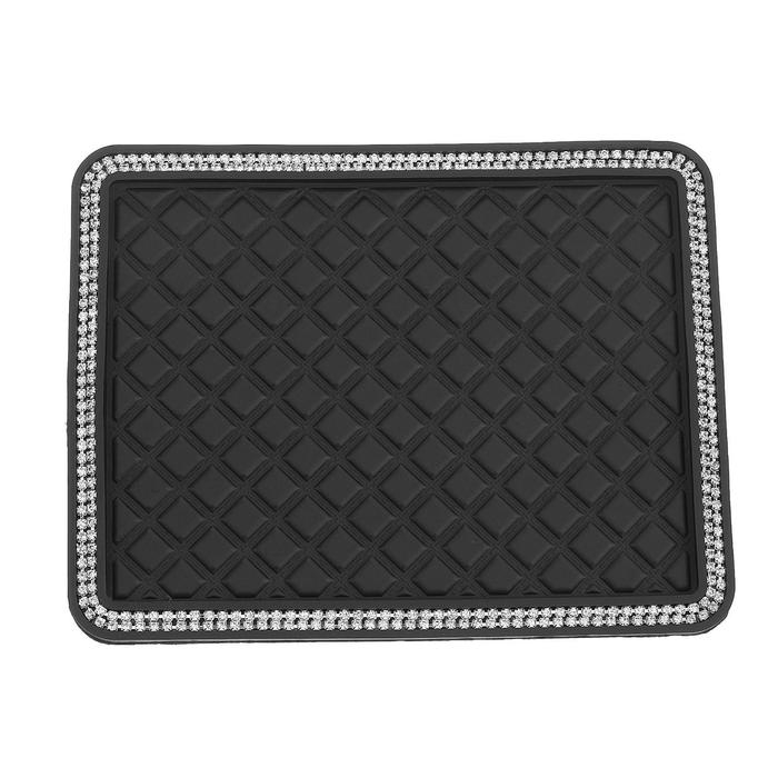 Коврик противоскользящий со стразами, 17 х 14 см, черный Коврик противоскользящий со стразами, 17 х 14 см, черный