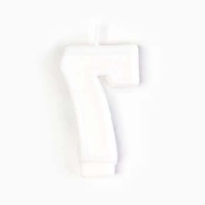 Свеча для торта, цифра 7 &laquo;С Днем рождения&raquo;, 3,5 х 6,8 см