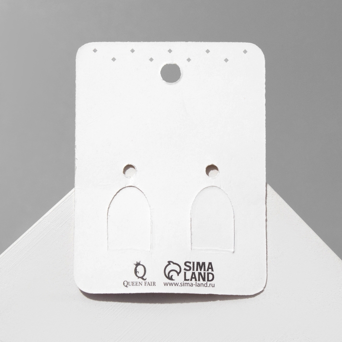 Серьги со стразами Серьги со стразами "Квадрат" мерцание, цвет бело-бензиновый в серебре