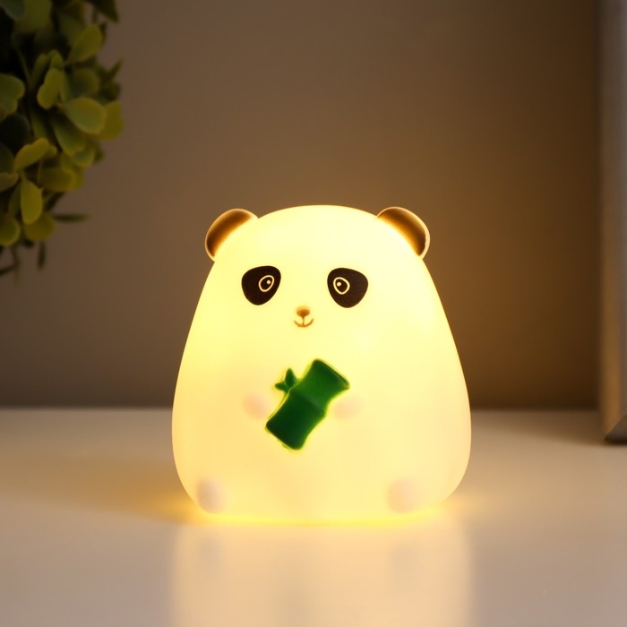 Ночник Ночник "Панда" LED бело-черный 7,5х7х9 см