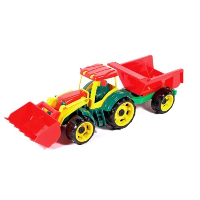 Трактор «Трудяга», с прицепом, МИКС Трактор «Трудяга», с прицепом, МИКС