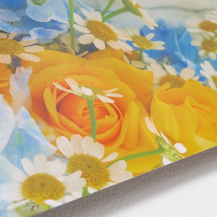 Фотофон двусторонний бумага 300 гр Фотофон двусторонний бумага 300 гр "Розы и ромашки" 57х87 см