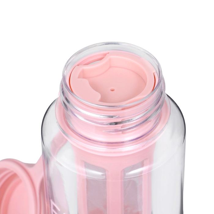 Бутылка для воды, 800 мл, 22 х 10.5 см, с ситом, розовая Бутылка для воды, 800 мл, 22 х 10.5 см, с ситом, розовая
