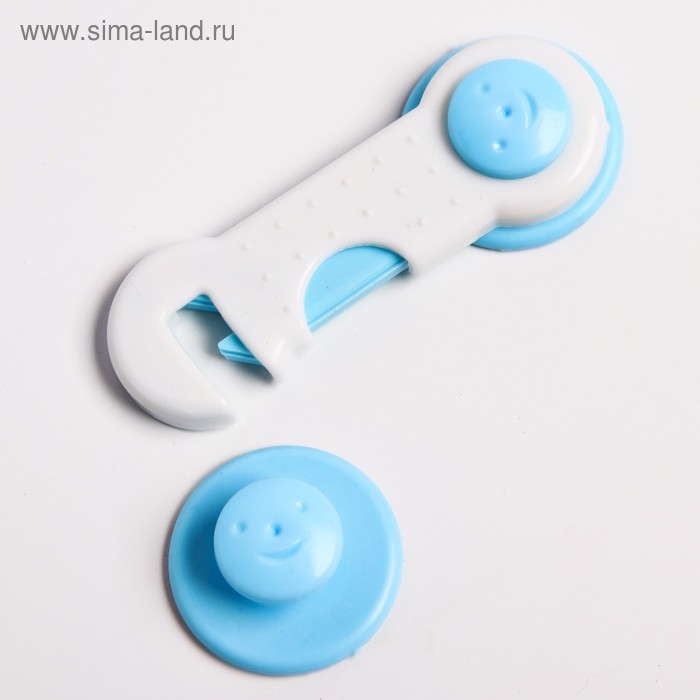 Набор блокираторов для дверей и ящиков, 2 шт., цвет белый/голубой, Крошка Я Набор блокираторов для дверей и ящиков, 2 шт., цвет белый/голубой, Крошка Я